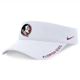 Nike Men's Seminole Logo/Florida State Dri-fit Adjustable Ace Visor - White