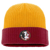 Nike Vault Seminole Logo Peak Utility Cuffed Beanie - Crimson/Gold