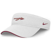 Nike Spear/Interlocking FS Logo Adjustable Softball Ace Visor - White