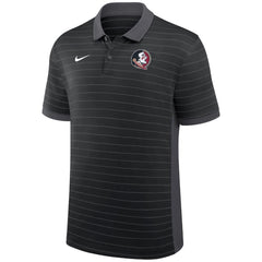 Nike Men's Seminole Logo Dri-fit Victory Stripe Polo - Black