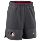 Nike Men's Seminole Logo Dri-fit Woven Sideline Short - Anthracite
