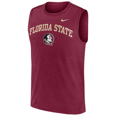 Nike Men's Florida State Seminole Logo Sleeveless Legend Tricode Tank - Garnet