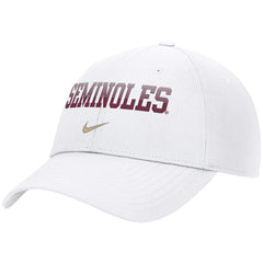 Nike Men's Seminoles Dri-fit Club Primetime Structured Adjustable Cap - White