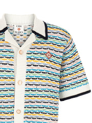 Casablanca Tuck Stitch Shirt — Multicolor