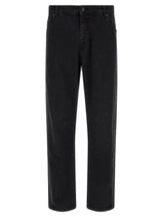 Balmain Black Straight-Leg Denim Jeans — Black