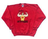 80s Hulk Hogan Hulkamania 24" Pythons WWF Crew Sweatshirt Size Medium