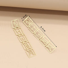 Pre Order: Body Individuality Statement Gold Dangle Drop Earrings