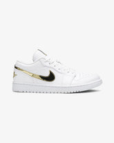 NIKE AIR JORDAN1 LOW WMNS WHITE METALLIC GOLD (NEW)