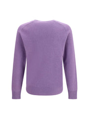 Brooksfield Crewneck Cashmere Sweater — Purple