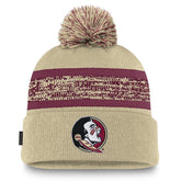 Nike Seminole Logo Cuff Pom Knit Cap - Gold/Garnet