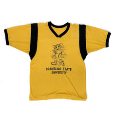 Grambling State University 70's Thin Cut & Sew Ringer Poly Blend Tee