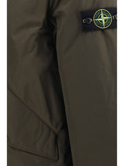 Stone Island Padded Micro Twill Down Jacket — Gray