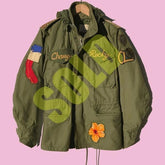 1/1 M-65 Alpha Industries OG-107 Custom Patched Military Jacket