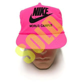 1990s Phil Knight Signed Nike World Campus Neon Pink Snapback Hat