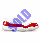 Nike Air Jordan 11 XI Retro Low White Red New Size 12