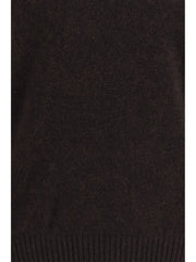 Brooksfield Fleece Wool Crewneck Sweater — Brown