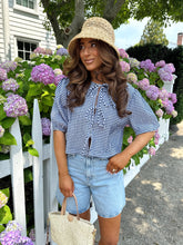 Seabreeze Vintage Gingham Top