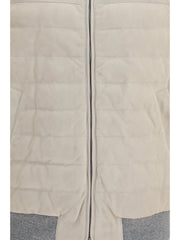 Brunello Cucinelli Padded Quilted Vest — White