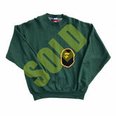 1/1 Bathing Ape BAPE Heavyweight Chenille Crew Sweatshirt NEW XL