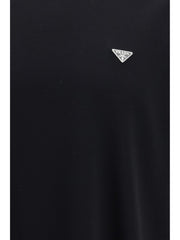 Prada Triangle Logo Cotton T-Shirt — Black