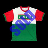 7 Eleven Color Block Original 80's T-shirt NEW XL