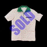 7 Eleven Full Zip 80's Employee Uniform AOP Gucci Stripe Shirt