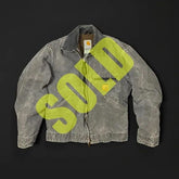 Carhartt Gravel Gray Faded Detroit Work Jacket Size Small