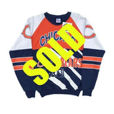Chicago Bears 80's Double Sided Oversized Graphic Sweatshirt