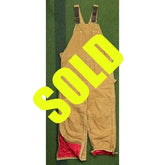 Carhartt Red quilt Lined Winter Workwear Bib Overalls