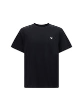 Prada Triangle Logo Cotton T-Shirt — Black