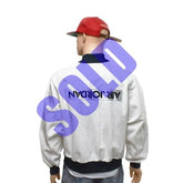 1/1 Nike Air Jordan 4 IV 1989 White Denim Sample Flight Jacket