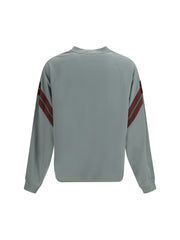 Palm Angels Logo-Embroidered Track Sweatshirt — Gray