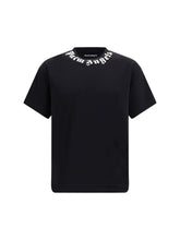 Palm Angels Logo-Embroidered Crewneck T-Shirt — Black