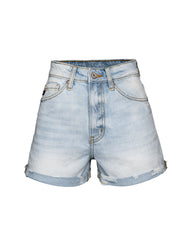 Dia High Rise Cuffed Denim Shorts