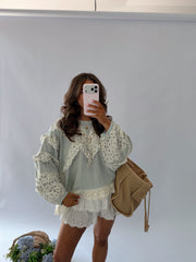 All In The Details Knit (Mint Floral) (whb)