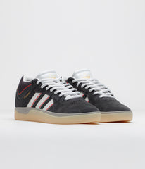 Adidas Tyshawn Shoes - Carbon / Crystal White / Better Scarlet