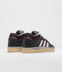 Adidas Tyshawn Shoes - Carbon / Crystal White / Better Scarlet