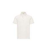 Moncler Short-Sleeve Cotton Piqué Polo — White