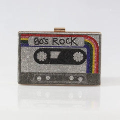 Pre Order: Bejeweled Cassette Tape Evening Bag