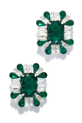 Mirabel Cubic Zirconia Statement Earring - Green