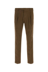 Pt Torino Stretch Cotton Trousers — Brown
