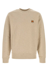 Maison Kitsune Fox Head Sweatshirt — Beige