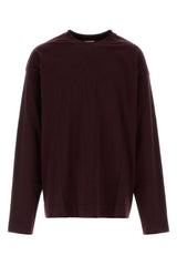 Dries Van Noten Cotton Oversize T-Shirt — Burgundy