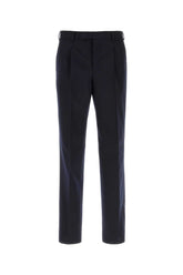 Pt Torino Virgin Wool Trousers — Navy