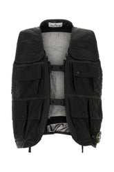 Stone Island Multi-Pocket Nylon Jacket — Black