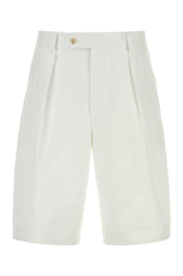 Hugo Boss Cotton Bermuda Shorts — White