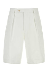 Hugo Boss Cotton Bermuda Shorts — White