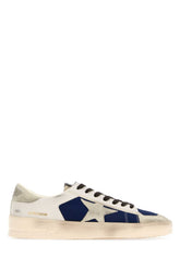 Golden Goose Deluxe Brand Leather and Canvas Colorblock Sneaker — Navy