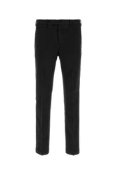Pt Torino Stretch Cotton Trousers — Black