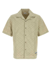 Burberry Diamond-Quilted Cotton Shirt — Beige